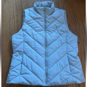 Michael Kors Women’s Opal Grey Puffer Vest Quilted Size Large NWT
